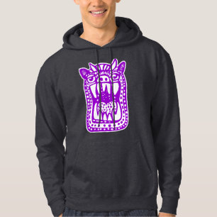 Moletom Com Capuz Monstro Assustador - Roxo