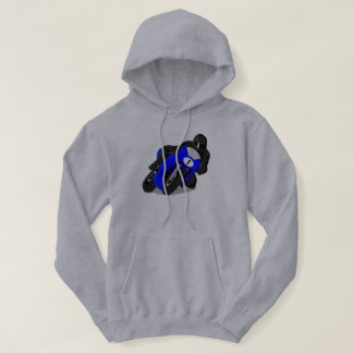 Moletom Com Capuz Motocicleta Rider Blue Street Bike Hoodie ou Tshir