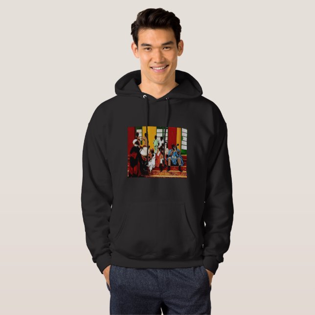 Moletom Com Capuz Músicos do Hausa sem o texto (Frente Completa)