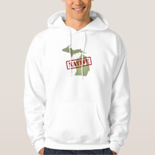 Moletom Com Capuz Nativo de Michigan com mapa de Michigan