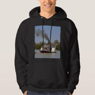 Moletom Com Capuz Navio a vapor De Pás A Cruzar O Rio,