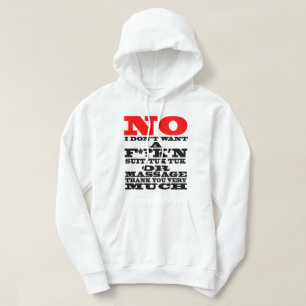 MOLETOM COM CAPUZ NENHUM EU NÃO QUERO UM F*? TERNO DE K'N, TUK TUK