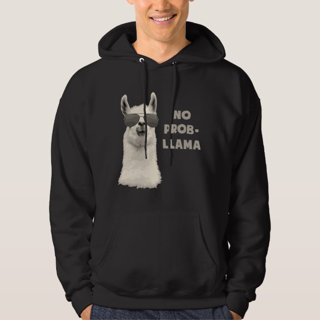 Moletom Com Capuz Nenhum lama do problema (Frente)