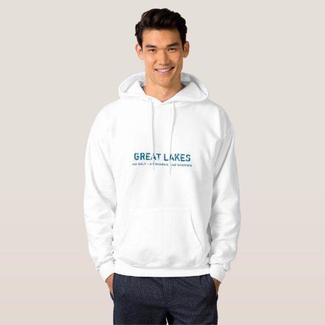 Moletom Com Capuz Nenhum sal, nenhuns tubarões, nenhum Hoodie dos (Frente Completa)