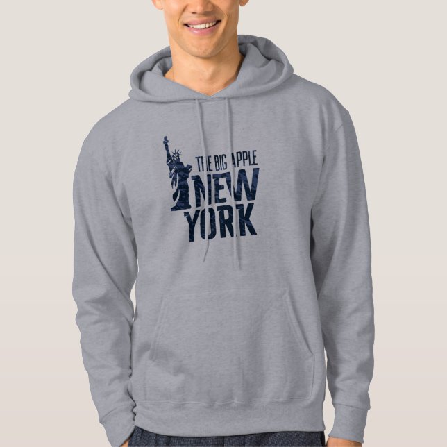 Moletom Com Capuz New York | Apple grande (Frente)