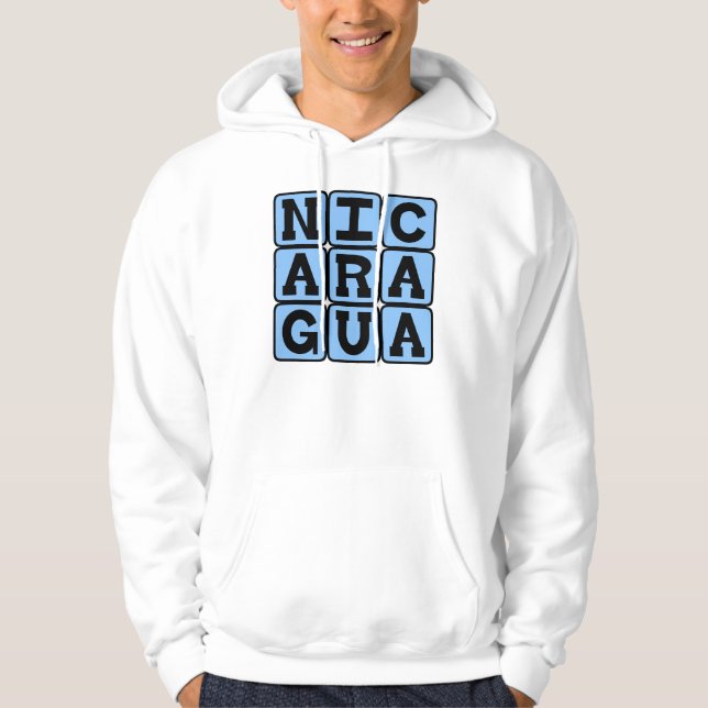 Moletom Com Capuz Nicarágua, País da América Central (Frente)