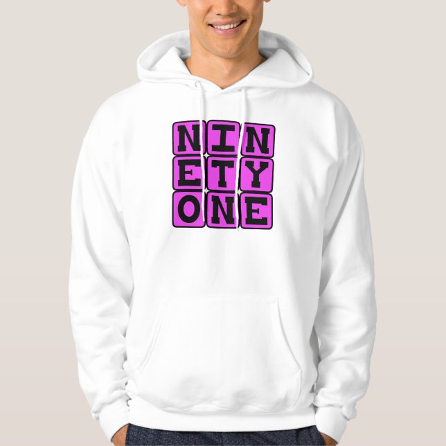 Moletom Com Capuz Ninety One, Número 91 (Frente)