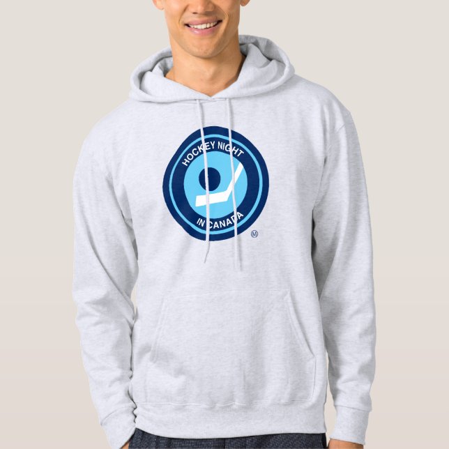 Moletom Com Capuz Noite de Hockey no Canadá Retro Hoodie (Frente)