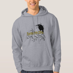 Moletom Com Capuz Nunca mais corvo