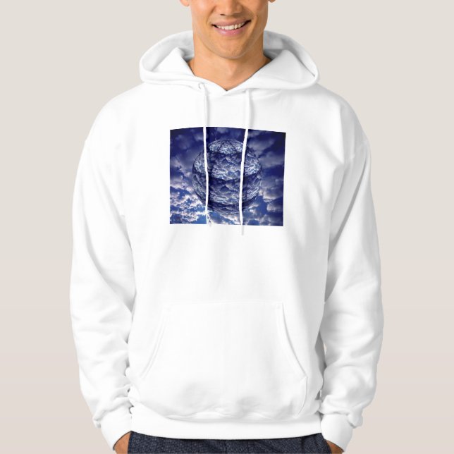 Moletom Com Capuz Nuvem abstrata esfera 3D (Frente)