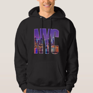 Moletom Com Capuz NYC Skyline (Claro)