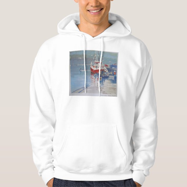 Moletom Com Capuz O cais Salcombe do pescador (Frente)