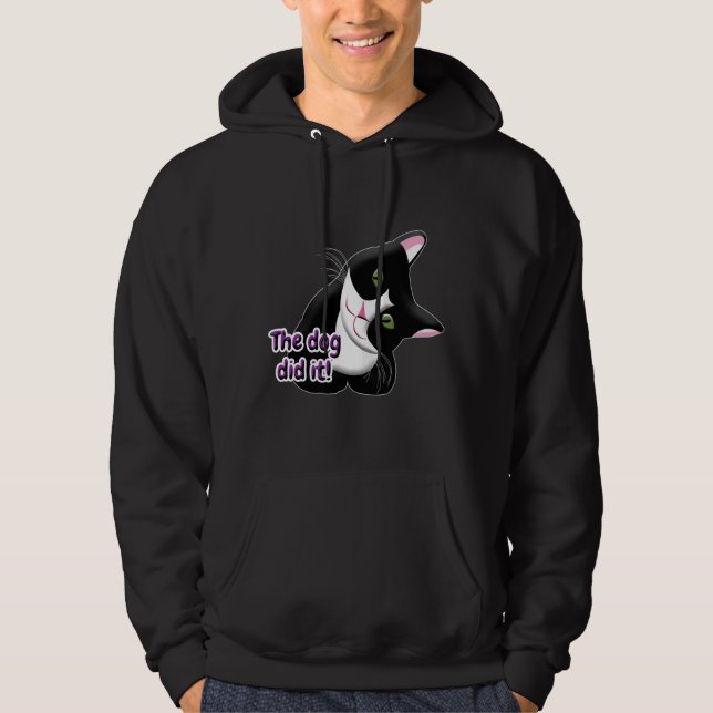Moletom Com Capuz O cão fez isso, Cat (Frente)
