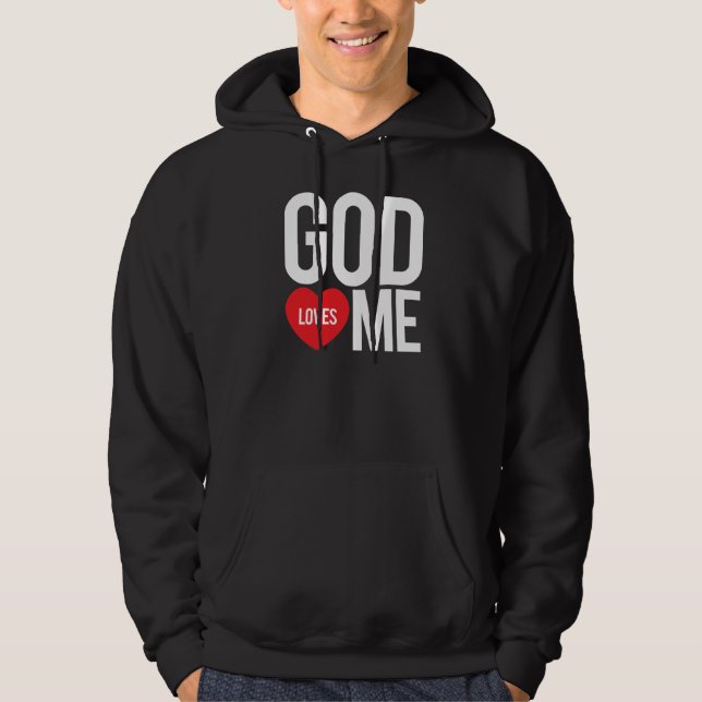 Moletom Com Capuz O deus ama-me (Frente)