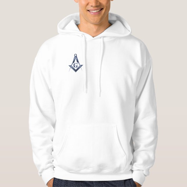 Moletom Com Capuz O emblema azul do alojamento (Frente)