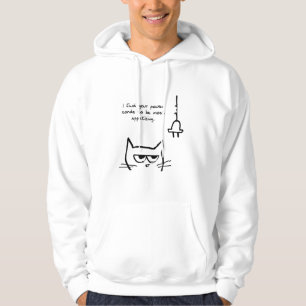 Moletom Com Capuz O gato ama cabos de alimentação - Hoodie engraç