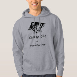 Moletom Com Capuz O gato do teto está olhando-o