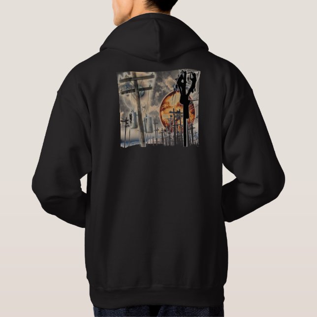 Moletom Com Capuz O Hoodie do lineman (Verso)