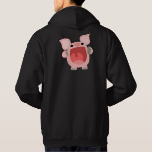 Moletom Com Capuz "OINK!!!!" Cartoon Gato Hoodie
