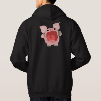 Moletom Com Capuz "OINK!!!!" Cartoon Gato Hoodie