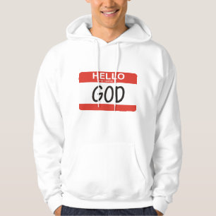 Moletom Com Capuz Olá! meu nome é deus