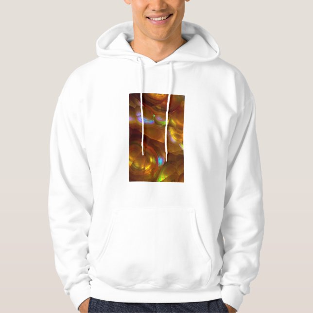 Moletom Com Capuz Opala de fogo laranja iridescente (Frente)