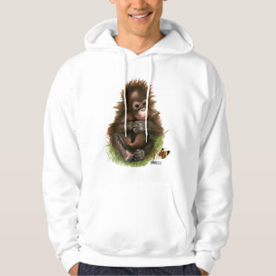 Moletom Com Capuz Orangutan Baby e Butterfly
