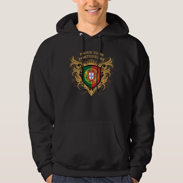 Moletom Com Capuz Orgulhoso ser português (Frente)