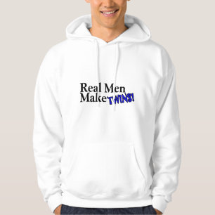 Moletom Com Capuz Os homens reais fazem gêmeos (b)