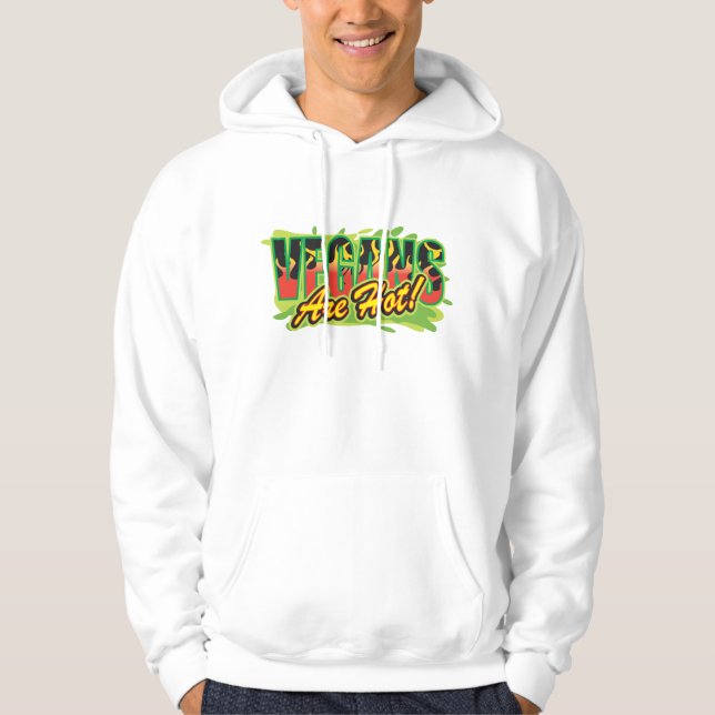 Moletom Com Capuz Os Vegans estão quentes (Frente)