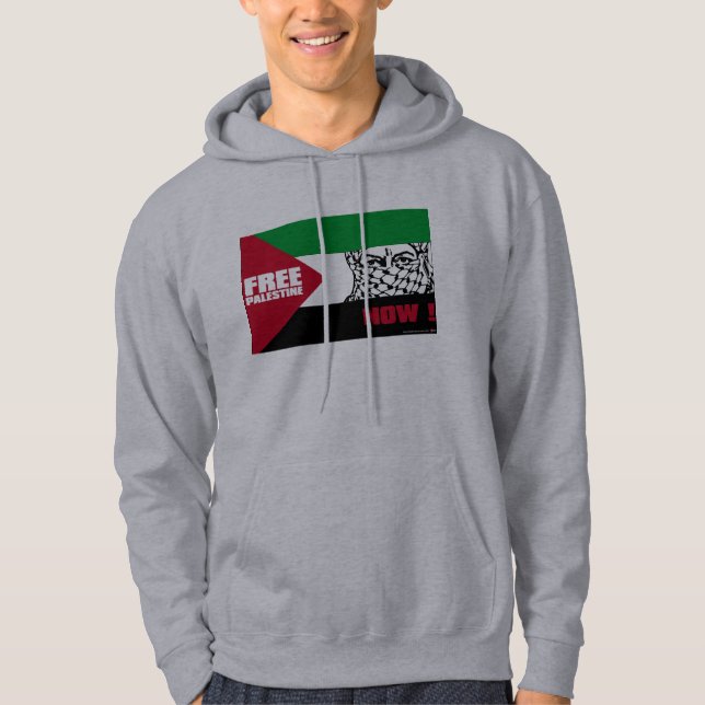 Moletom Com Capuz Palestina livre agora! (Frente)