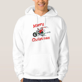 Moletom Com Capuz Papais noeis de motocicleta - Camisa-luz