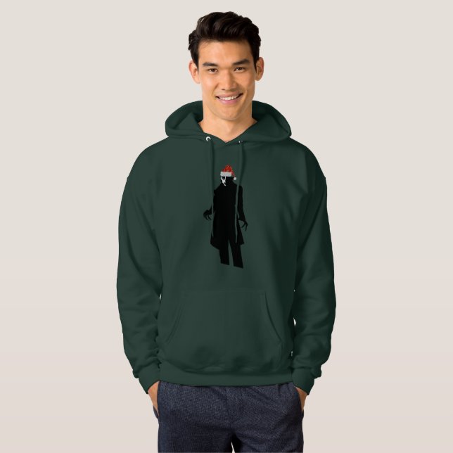 Moletom Com Capuz papais noeis nosferatu xmas mens capuz (Frente Completa)