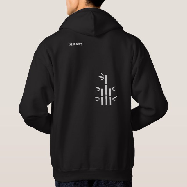 Moletom com Capuz para Adulto (Preto) (Verso)
