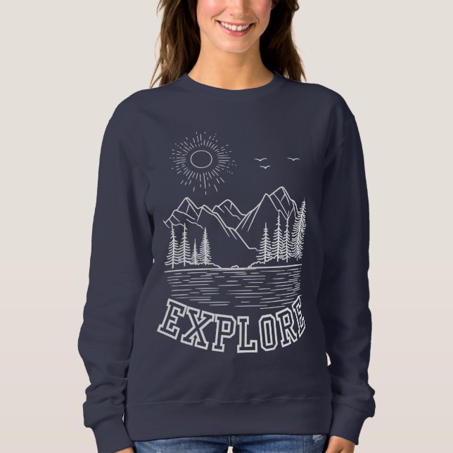 Moletom com capuz para aventuras ao ar livre (Frente)