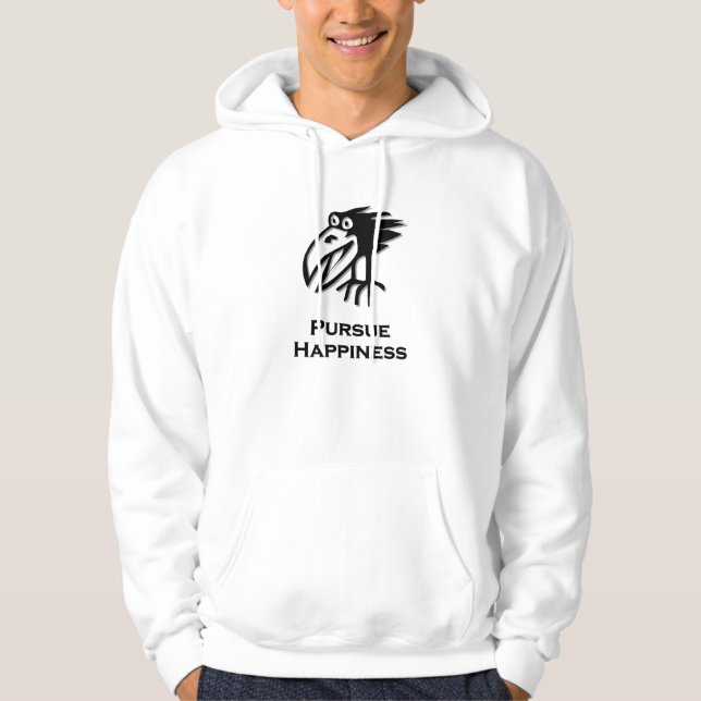 Moletom Com Capuz Pássaro Persegue Felicidade (Frente)