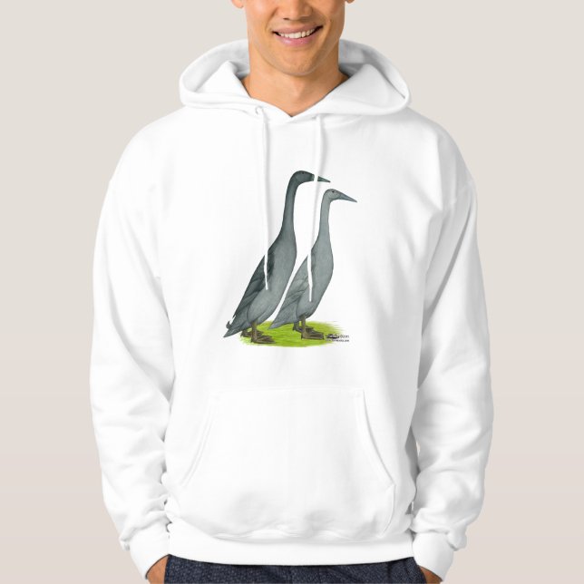 Moletom Com Capuz Patos Correntes Azuis (Frente)