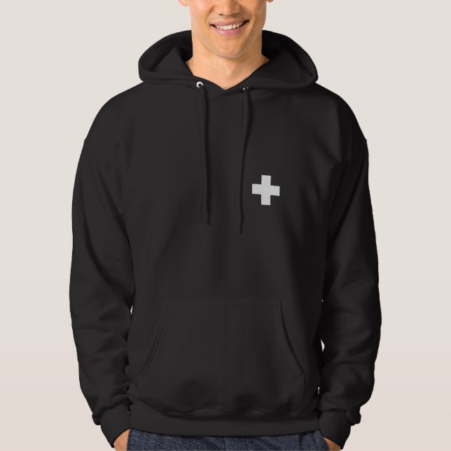 Moletom Com Capuz Patrulha - Hoodie transversal branco (vazio) (Frente)
