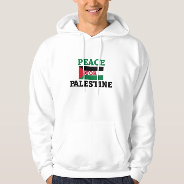 Moletom Com Capuz Paz na Palestina (Frente)