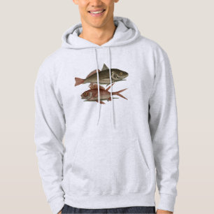 Moletom Com Capuz Peixe Perca Vermelha Arte de Pescador