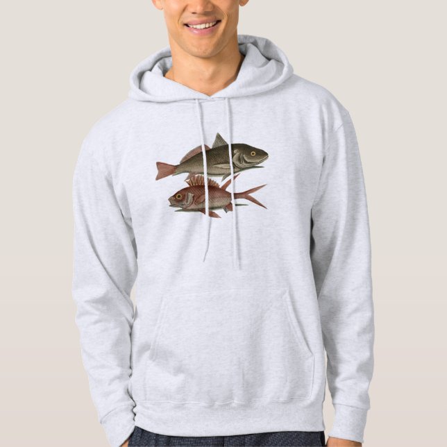 Moletom Com Capuz Peixe Red Perch Pescador Art (Frente)