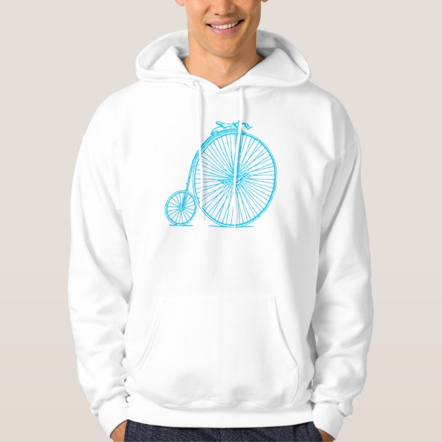 Moletom Com Capuz Penny Farthing - Azul Céu (Frente)