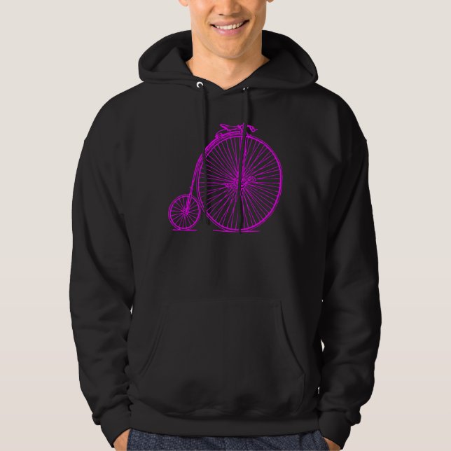 Moletom Com Capuz Penny Farthing - Magenta (Frente)