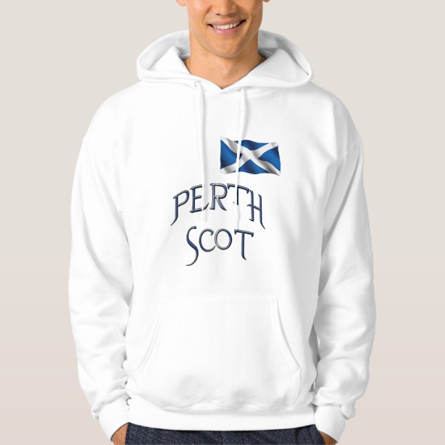 Moletom Com Capuz Perth Flag of Scotland Patriotic Hoodie (Frente)