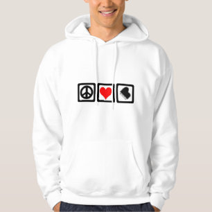 Moletom Com Capuz Piano do amor da paz