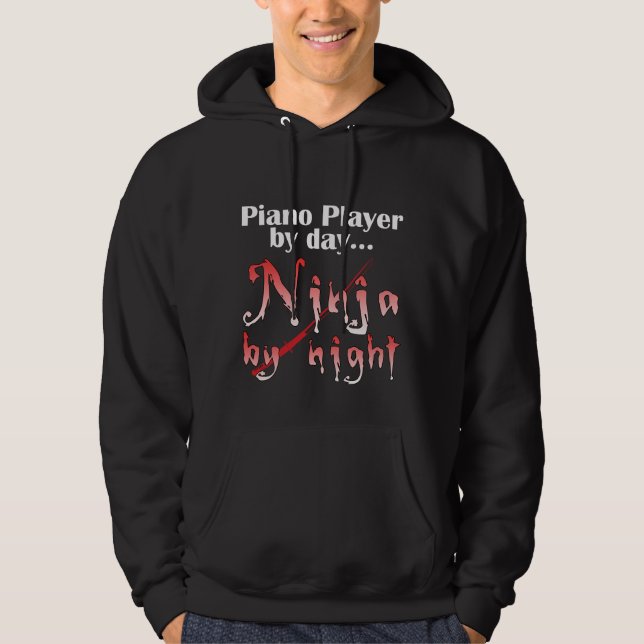 Moletom Com Capuz Piano Player Ninja (Frente)
