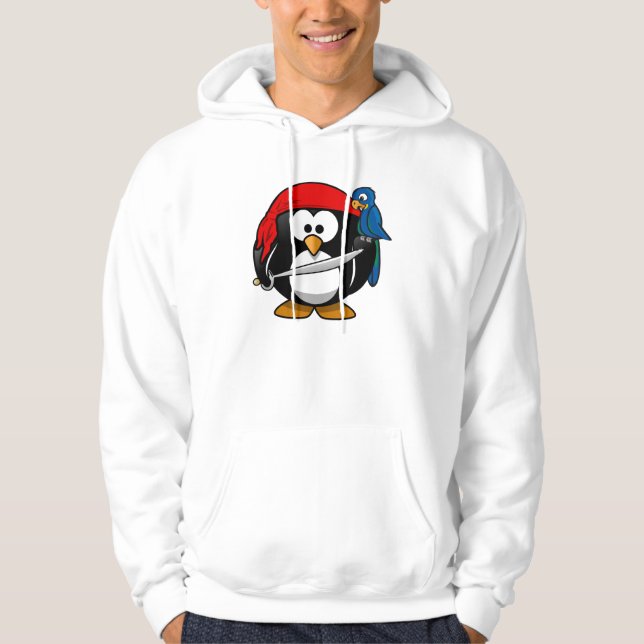 Moletom Com Capuz Pinguim do pirata (Frente)