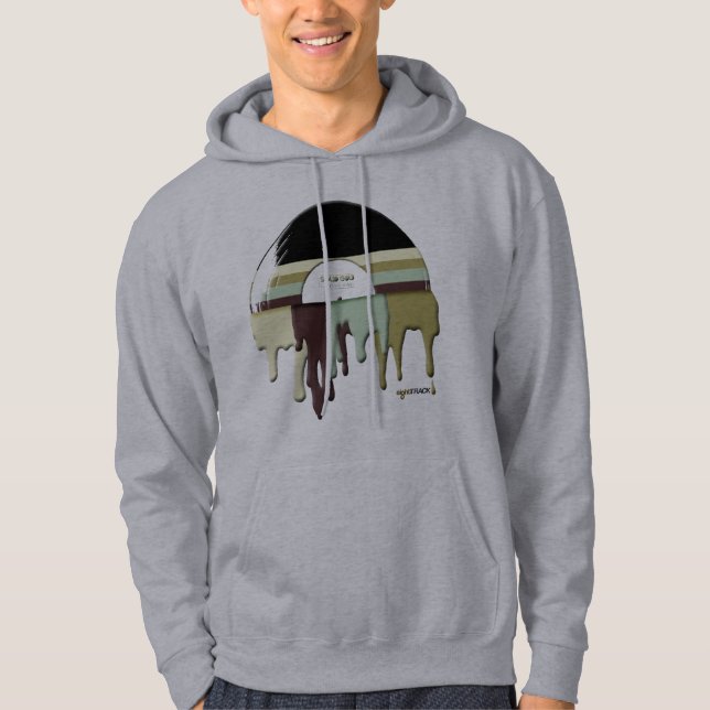 Moletom Com Capuz pinte o hoodie GRAVADO gotejamento (Frente)