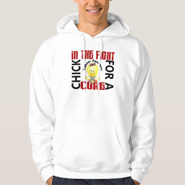 Moletom Com Capuz Pintinho no diabetes da luta (Frente)