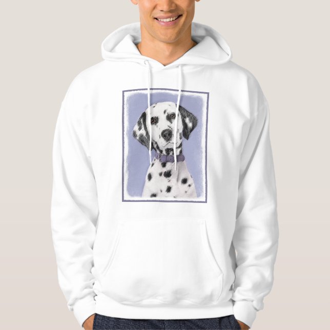 Moletom Com Capuz Pintura Dalmática - Arte Cachorra Original (Frente)